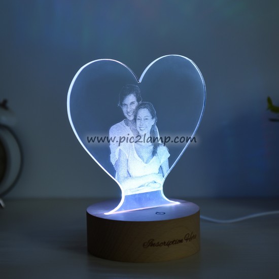 Custom Photo Lamp Gift for Love -Magic Remote Control 7 Colors