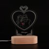 3D Photo Customized Night Light, Photo Engraving Desk Lamp, Custom 3D Acrylic Lamp Gift for Love