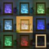 Personalized Wooden Photo Frame Lamp Gift For Love -Magic Remote Control 7 Colors