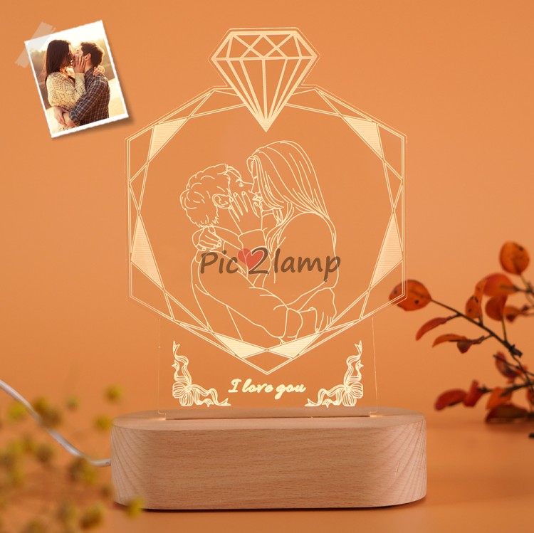 Personalized Special Heart Photo Led Acrylic Lamp With Color Changing Led  And Remote – The Decor Duniya – Personalised Anniversary Birthday gifts