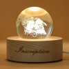 Personalized Creative Photo Crystal Ball Night Light Gift For Mom