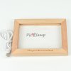 Custom Wooden Photo Frame 3D Lamp Gift For Love - Horizontal