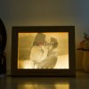 Custom Wooden Photo Frame LED Lamp Gift For Love - Horizontal