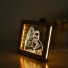 Custom Wooden Photo Frame 3D Lamp Gift For Love - Horizontal