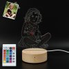 Personalized Photo 3D Lamp, Engraved Photo Night Light Gift For Kid - Magic Remote Control, Touch Multiple Color