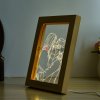 Custom Wooden Photo Frame LED 3D Night Lamp Gift
