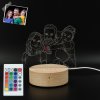Custom 3D Photo Lamp, Engraved Photo Night Light With Photo of Family - Magic Remote Control, Touch Multiple Color